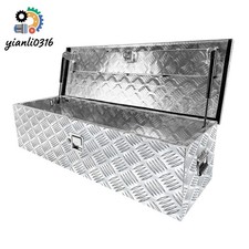 Aluminum Trailer Tool Box Heavy Duty Tool Storage Box Sliver 39x13x10