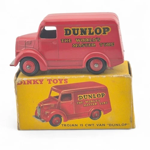 Vintage Dinky Toys 451 Trojan 15 cwt Van “Dunlop” In Original Box