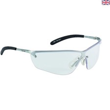 Stylish Silium Clear Safety Glasses - Double-Sided Anti-Fog & Scratch Resistance