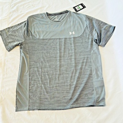Under Armour Mens Large Grey Tech Utility Short Sleeve T Shirt NWT