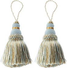 2Pcs Colorful Tassel Key Tassels DIY Accessories Mix Blue  9.5 Inch Tassels