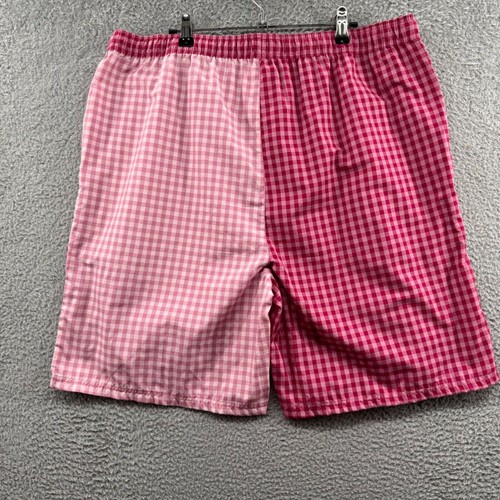 Original Penguin Men's Casual Gingham Check Cotton Short Pink XL - Picture 4 of 5