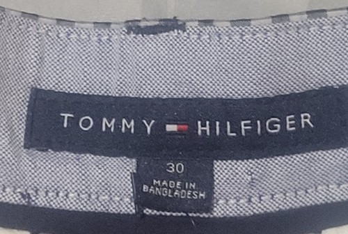 NWT Tommy Hilfiger Black & White Gingham Men's 30 Flat Front Chino Shorts New - Picture 2 of 13