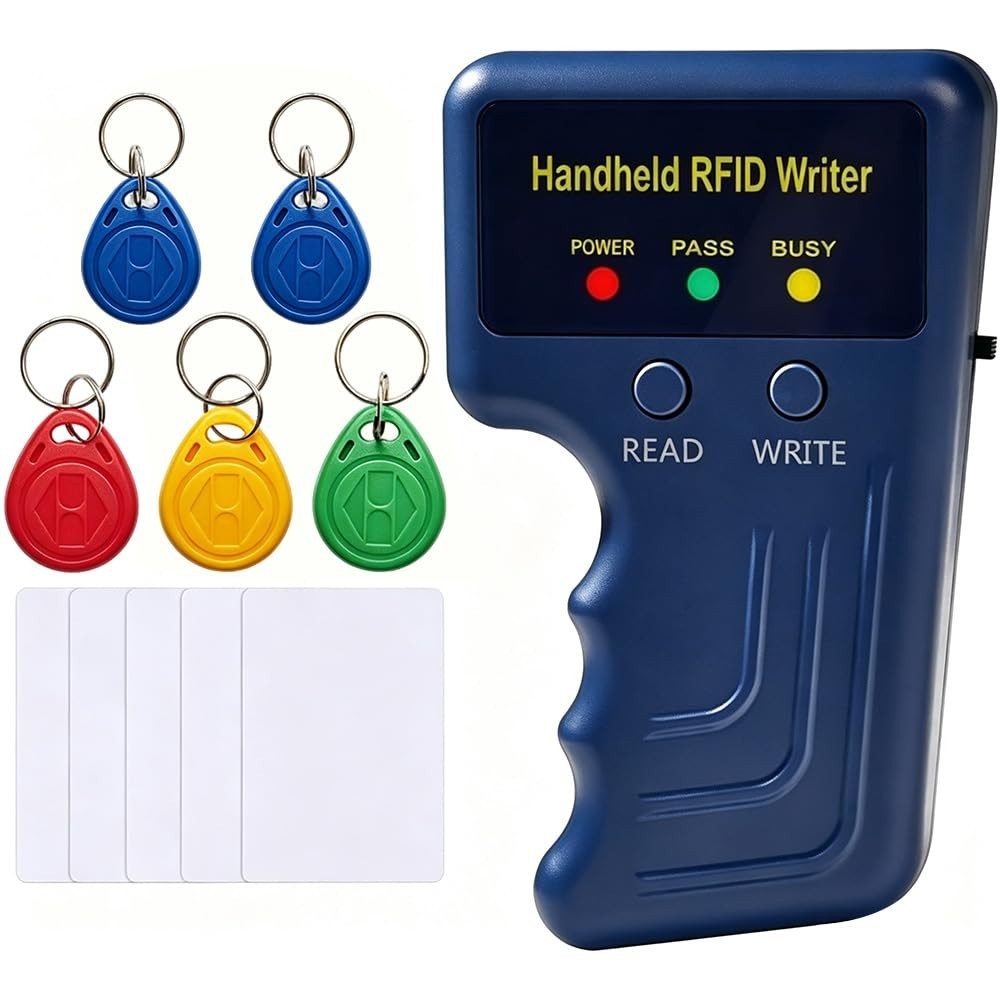 Handheld 125khz RFID Reader Writer,AWID and HID Copier with 10 T5577