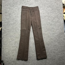 Dickies Uniform Pants Girls 1 Brown Welt Pockets Schoolwear Stretch - 27x31