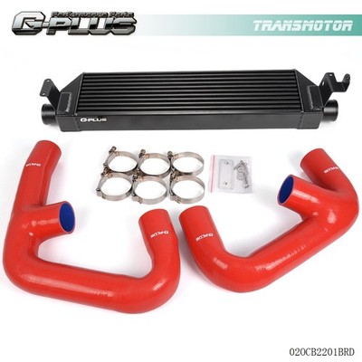 Fit For Volkswagen Golf R GTI MK7 Upgrade Twin Intercooler + Red Hose Kit