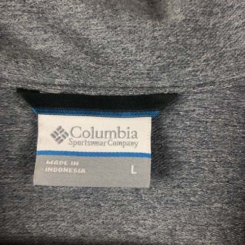 Columbia L Large Soft Shell Full Zip Up Basic Winter Outdoor Coat Jacket Gray - Picture 5 of 14