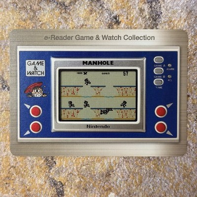 Game & Watch Collection Manhole Vintage Nintendo e-Reader Card for GBA