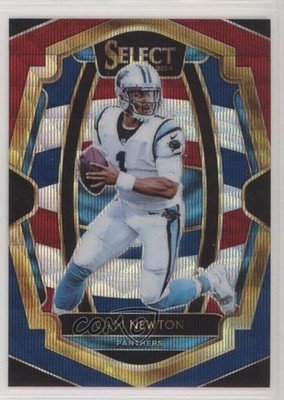 2018 Panini Select Premier Level Tri-Color Prizm 197/199 Cam Newton #125 n8a