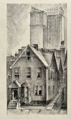 William S. Gisch (Cleveland Ohio 1906-1989) B.F. Keith Building WPA Lithograph