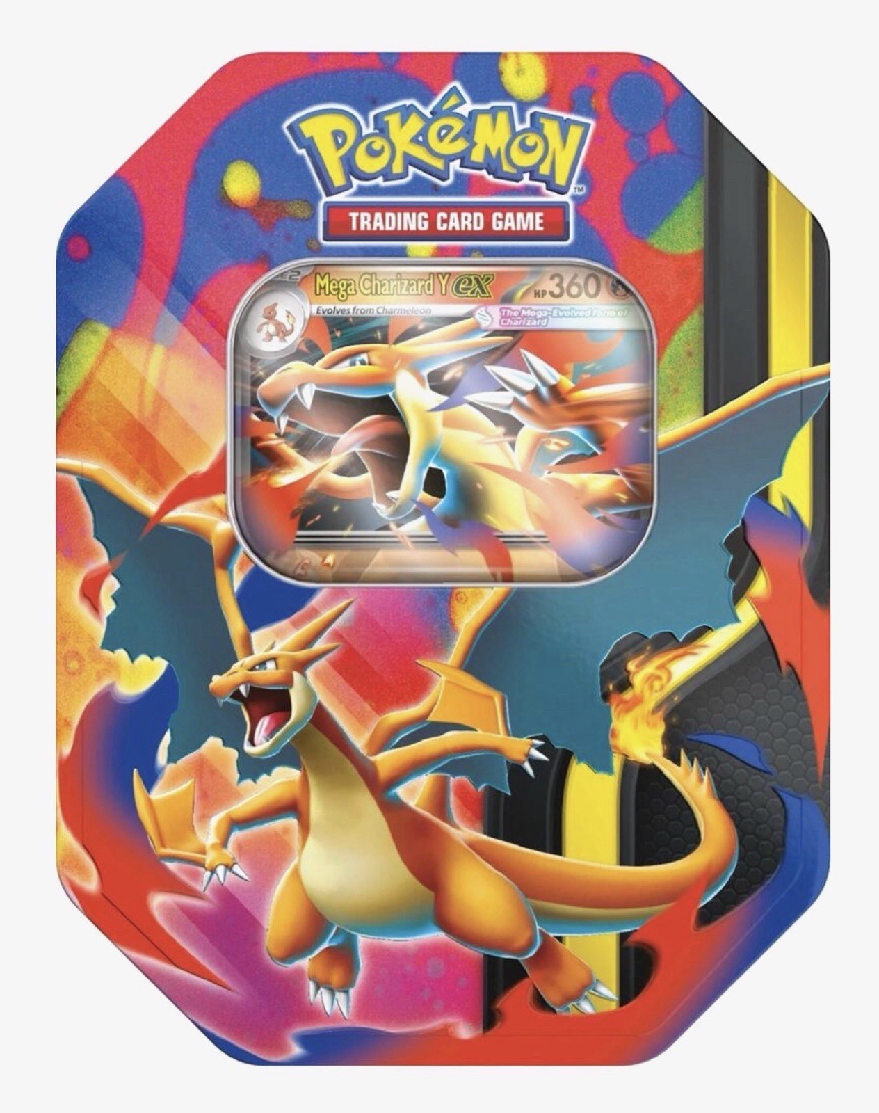 Pokemon Mega Charizard ex Factory Sealed Tin Box - Charizard Y - 4 ...