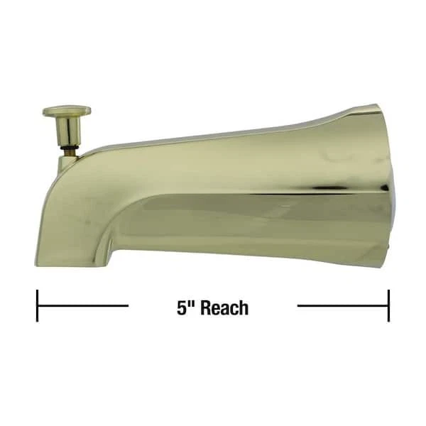 DANCO 89265 DIVERTER UNIVERSAL TUB SPOUT SLIP FIT & IPS CONNECT POLISHED BRASS - Image 2 of 4