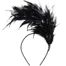 Feathers Headband Masquerade Headpiece for Halloween Christmas Party Favor Fl...