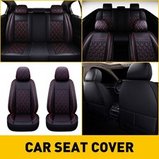 Full Car Set Skin Seat Covers For Leather 2007-2022 Chevy Silverado GMC Sierra