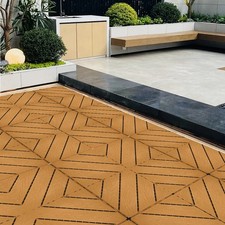 30cm Square Decking Floor Tiles Plastic Interlocking Composite Boards Pathway