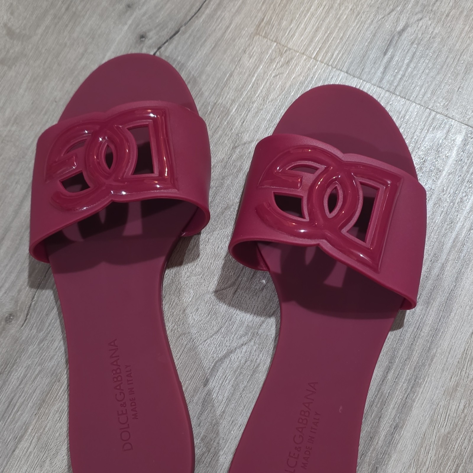 size 39 Dolce&Gabbana Sandals flat for Women' Rubber Slip On EU 39 US 9