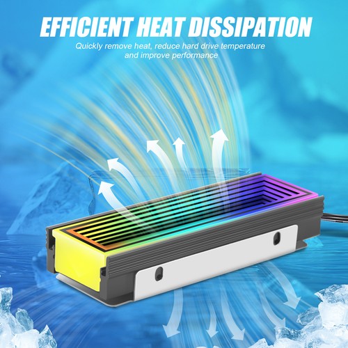 Ordinateur de synchronisation 5 V ARGB 2280 SSD M2 radiateur PC RGB M.2 Nvme KüHlköRper Solid6422 - Photo 2/7