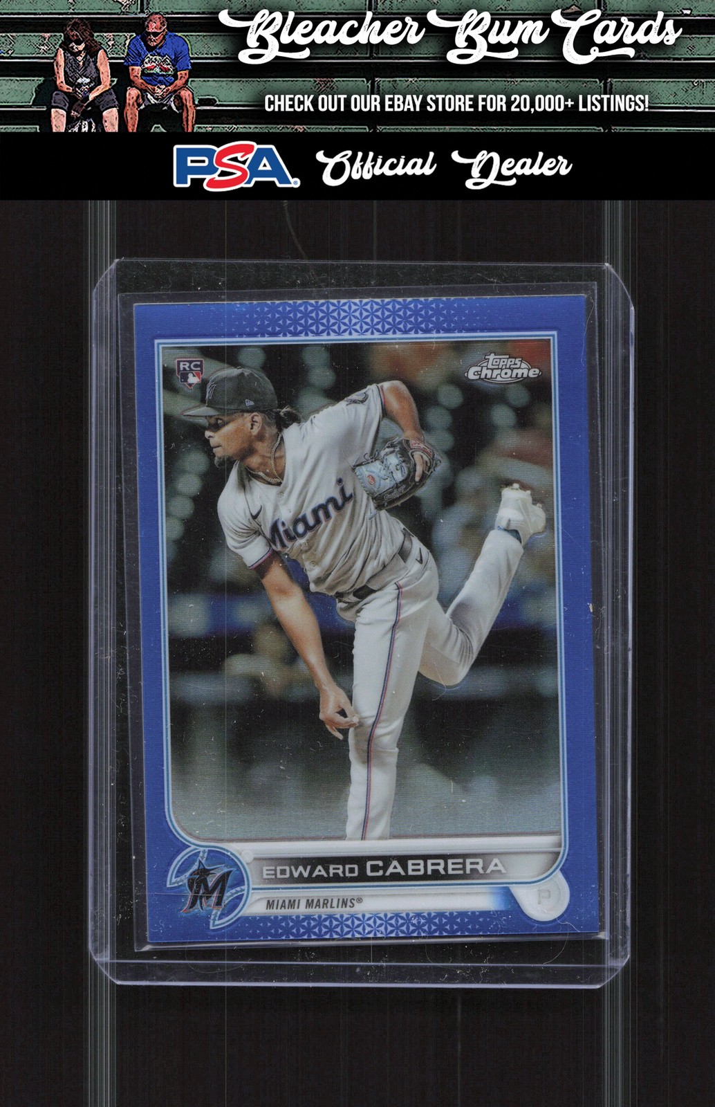 2022 Topps Chrome 64 Edward Cabrera Blue Refractor #/150