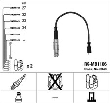 NGK Z&uuml;ndleitungssatz 6349 f&uuml;r KLASSE MERCEDES W245 W169 Sports Tourer 150 169