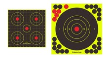 Splatter Shooting Targets, 6" or 8", Self Adhesive Reactive Target, Qty 20 - 100
