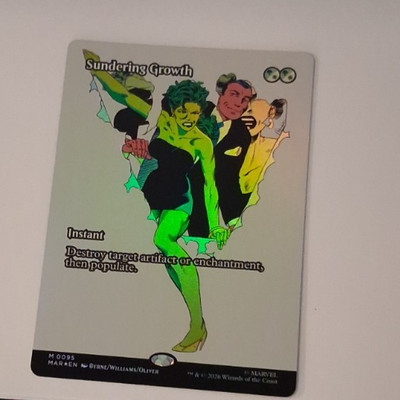 Sundering Growth Comic Poster FOIL NM Marvel Super Heros MTG MAGIC THE GATHERING