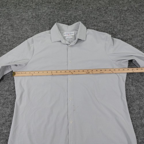 Mizzen + camicia principale uomo 2XL bianco grigio finestra performance bordo sottovento vestibilità - Foto 7 di 14
