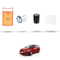 Hoffcar Set Service - 4 Filter FüR Seat Ibiza Iv 1.4 Tdi 77Kw Von 2015