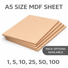 A5 MDF Sheet 3mm Laser Cut Craft Board for DIY, Painting & Engraving