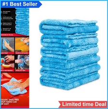 Microfiber Plush Edgeless Towels 16 x 16 Set of 6 470 GSM Scratch Free Car
