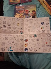 Vintage Pok mon "My Sticker Album" with Sticker Sheet Includes 2 Removed...