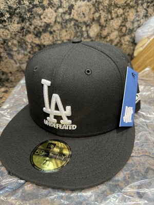 New Era X Undefeated X LA Dodgers Tally Black Fitted Hat Size 7 1/8 NWT