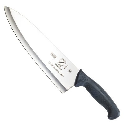 Mercer Culinary M18010 Millennia Black Handle 10-Inch Wide Hollow Ground Chefs
