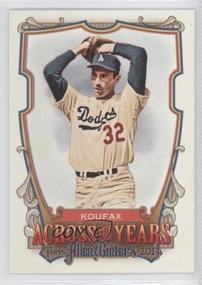 2013 Topps Allen & Ginter's Across the Years Sandy Koufax #ATY-SKX HOF 1d0