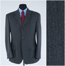 Mens Italian Blazer 40R UK Size RAY DONALD Grey Wool Sport Coat Jacket