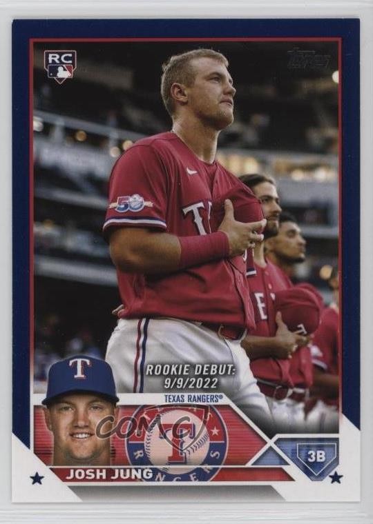 2023 Topps Update Rookie Debut Retail Royal Blue Josh Jung #US308 Rookie RC 5w0