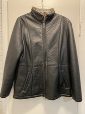 Arte Pelle women  s Vintage leather jacket Medium sheepskin made in canada