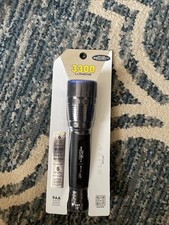 Police Security Skylar Elite 3300 Lumen Black LED Flashlight With Battery 98409