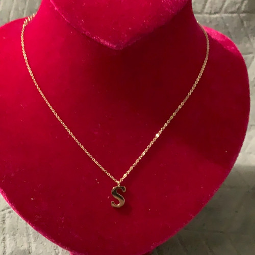 18K Rose Gold Plated “S” Stainless Steel Necklace, New - Picture 4 of 4