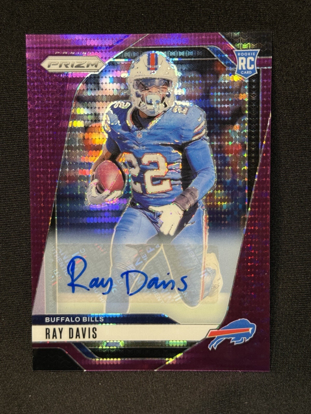 2024 Panini Prizm Rookies Ray Davis #382 Purple Pulsar Prizm Autographs