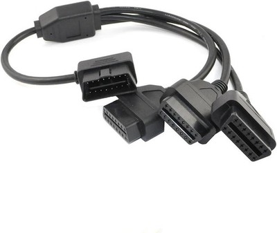 OBD2 Splitter CableOBD-II Extension Cable1 Male to 3 Female Car Diagnostic Ex...