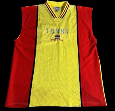 VTG 90s 0303 Street Wear -Tommy Pro Sport patch Basketball Jersey XXL Green Red
