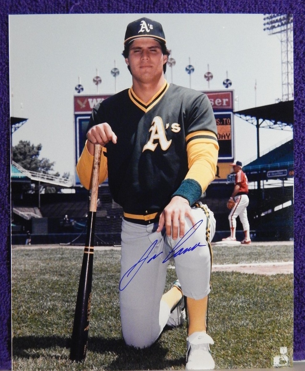AUTOGRAPHED COLOR PHOTO MLB BASEBALL PLAYER JOSE CANSECO OAKLAND