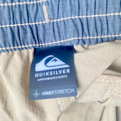 Pantalones Cortos Quicksilver Amphibian Para Hombre Bronceados 4 Vías Elastizados Botón Corbata Secado Rápido -Talla 40 - Imagen 13 de 19