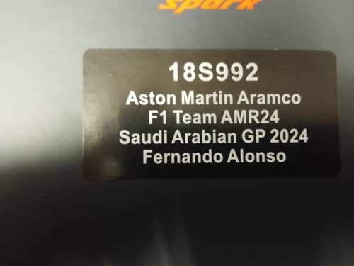 Spark Aston Martin AMR24 #14 Fernando Alonso Saudi Arabian GP 2024 1/18 18S992 - Foto 5 di 5
