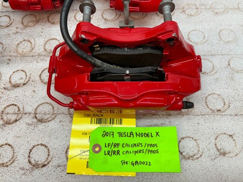 PINZAS DE FRENO BREMBO DELANTERAS TRASERAS 17 18 19 20 TESLA MODELO X P100D OEM ROJAS - Imagen 13 de 24