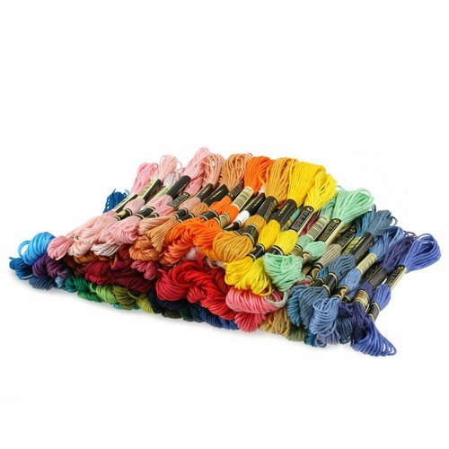 Lot 100 Multi Colors Cross Stitch Floss Cotton Thread Embroidery Sewing Skeins - Picture 4 of 5