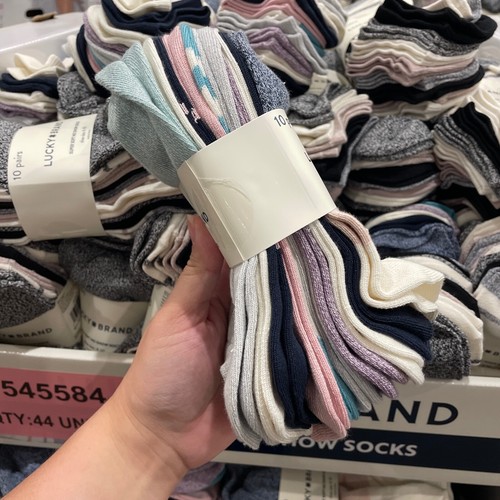 NEU MIT ETIKETT LUCKY BRAND DAMEN 10ER-PACK MEHRFARBIGE SUPERWEICHE UNSICHTBARE SOCKEN GRÖSSE 4-10 - Bild 9 von 30