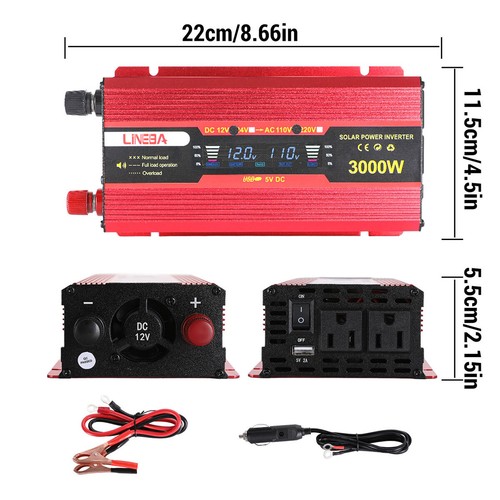 5000W 3000W 1500W 12V A 110V Convertidor Con 1 USB Para Coche Inversor Corriente - Picture 133 of 165