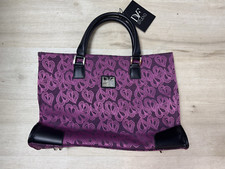 DVF Diane von Furstenberg Purple Hearts Jacquard Carry-On, Weekender Laptop Bag