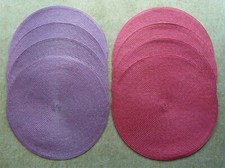 4 X PLATZSET TISCHSET RUND UNTERSETZER PLATZDECKCHEN SETS DEKO 38 CM LILA ROT